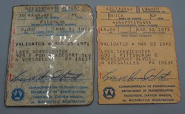 Vintage Par Pennsylvania Vehículo Registro Tarjetas 1971 1972 Kawasaki B... - $34.39