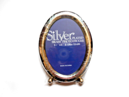 Silver Plated Brass Photo Frame 3-1/2&quot; x 5&quot; with stand - £9.17 GBP