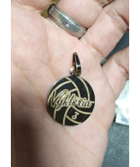 10kt Solid Gold Custom Volleyball Charm Pendant with Name &amp; Number - £214.08 GBP