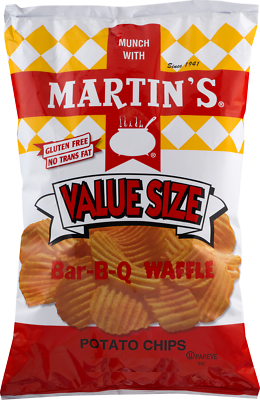 Primary image for Martin's Bar-B-Q Waffle Potato Chips, 2-Pack 14 Ounces Value Size Bags