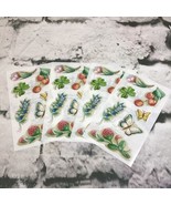 Vintage Garden Themed Scrapbooking Stickers Lot Of 4 Matching Sheets But... - £7.73 GBP