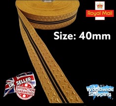 Mylar braid Gold trim&quot;Size 40mm&quot; For  Uniform&#39;Vestment Gallons &#39;Fancy Co... - $6.93