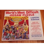 Vintage Worlds Most Difficult Jigsaw Puzzle Capital Edition Double Sided... - £20.23 GBP