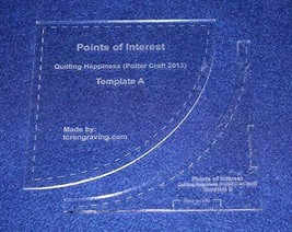 2 Piece "Points of Interest" Template Set. Clear 1/8" Thick Acrylic - $19.78