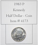 1983 P, Kennedy Half Dollar, # 4173, Half Dollar Coin, vintage coins, ra... - $18.80