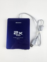 Sony USB Floppy Disk Drive 2X Speed FDD Blue Color MPF-88E-UA Working - $24.74