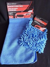 Driver&#39;s Choice Microfiber Wash Mitt &amp; Cl EAN Ing Towels Use Wet/Dry House And Car - £10.02 GBP