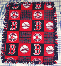 Boston Red Sox Patchwork Fleece Baby Blanket  Pet Lap Security 30&quot; x 24&quot;... - £33.65 GBP