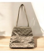 NINE WEST Silver Gray  satin flower- stitched  small hand Shoulder bag 1... - $276.85 MXN