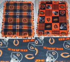 Chicago Bears Fleece Baby Blanket Pet Lap NFL Football Navy Orange Hand ... - $42.95
