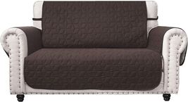 Loveseat Cover Water-Resistant Quilted Furniture Protector with Back Non... - $30.99