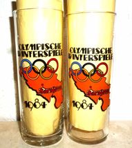 2 Sarajevo Olympics 1984 Fruh &amp; Richmodis Kolsch Cologne German Beer Glasses - £16.02 GBP