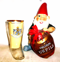 Karlsberg Homburg German Beer Glass Boot  &amp; Karlsberg Brewery Dwarf Hansi - £10.82 GBP