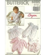 Butterick Sewing Pattern 5001 Girls Infant Dress Party Pants Romper NB S M New - $9.99