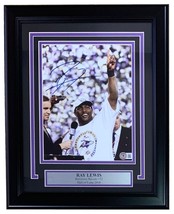 Raggio Lewis Autografato Cornice 8x10 Baltimore Ravens Super Bowl Xxxv Foto Bas - £106.77 GBP