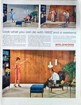 WELDWOOD REAL WOOD PANELING - Household - 1961 Vintage Print Ad - $10.80