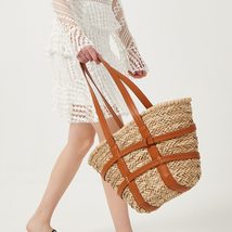 Fashion Large Rattan Basket Bag Designer Wicker Women Shoulder Bags Straw Handba - £53.06 GBP