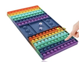 Rainbow Pop It Sensory Fidget Board Game, Large Size - New - £7.75 GBP