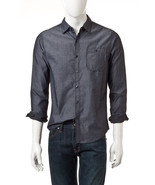 NEW Signature Studio Men&#39;s Dot Print Woven Shirt - Black - Size: M - £14.14 GBP