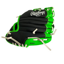 Rawlings Players Youth Series Right Hand Glove 9&quot; PL90LG Youth Black Green Trim - £14.56 GBP