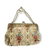 La Regale Embroidery Floral Evening Bag Purse Clutch Handbag Gold - $460.54 MXN
