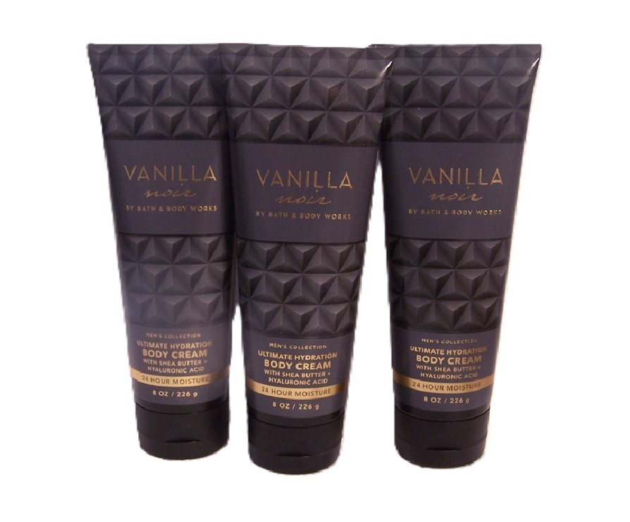 Vanilla Noir Body Cream Ultimate Hydration Bath & Body Works 8 oz Lot of 3