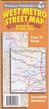Professor Pathfinder's West Metro Twin Cities Fold up Street Map - $19.80