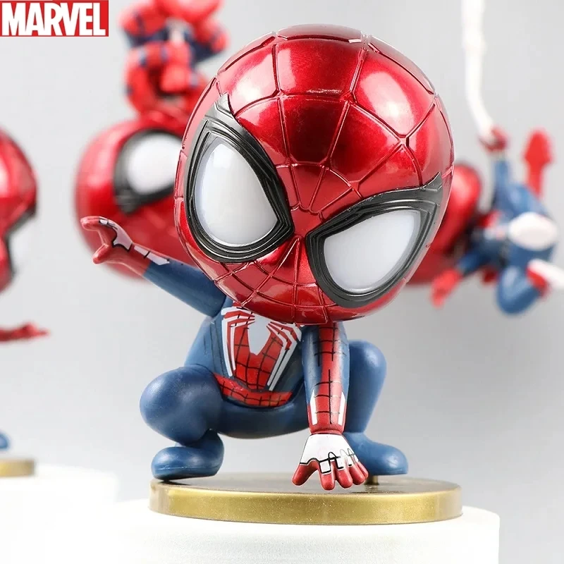 Marvel 9cm Spiderman Anime Action Figure Toy Pvc Desk Mini Decoration Sp... - £15.08 GBP+