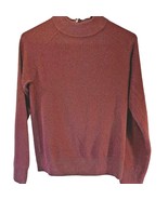 Women&#39;s Sweater Purple Long Sleeve Mock Neck Tight Knit 1/4 Zip Acrylic S - $272.68 MXN