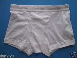 Calvin Klein NB1119 Signature Waistband Men’s Trunk Boxer White XL (38-4... - $7.75