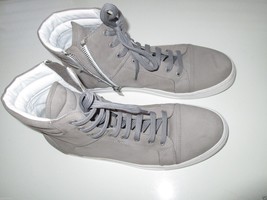 Kenneth Cole Black Label High-Tops Leather Zip Men’ Sneakers Gray 11.5M KE95A   - $74.09