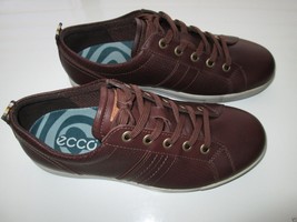 ECCO Amazing Long Lace Tied Full Grain Leather Men’s Dress Sneaker Brown 7.5M  - £63.04 GBP
