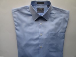John W. Nordstrom Barreled Classic Herringbone Men Dress Shirt Skyblue 17 | 32.5 - £23.40 GBP