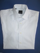 David Donahue Spread French Stripes Men’s Dress Shirt White 16.5-17 | 34-35 $135 - $34.71
