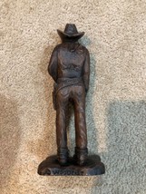 Cowboy Gunslinger Woodcast Collectibles Figurine Bonded Pecan Shells 85 ... - $18.49