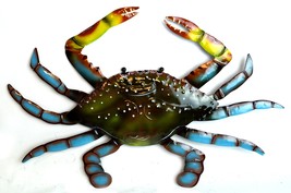 Lg Beautiful Unique Sea Oc EAN Crab Metal Tropical Island Wall Art - $24.74
