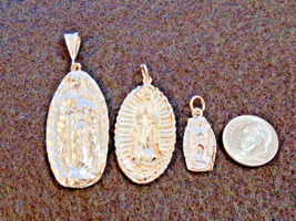 Sterling Silver 925 Our Lady of Guadalupe Virgin Mary Pendant (S/M/L)  J... - $9.89+