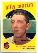 Billy Martin 1959 Topps Baseball Card #295 (Cleveland Guardians) - £14.88 GBP