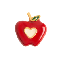 Origami Owl Charm (New) Red Apple With Heart - (CH1125) - £7.00 GBP