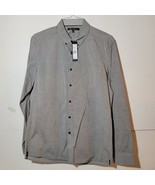 NWT Kenneth Cole New York gray pin dot Men&#39;s Button down size L - $24.03