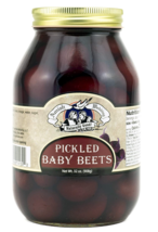 Amish Wedding Brand Pickled Baby Beets 32oz Glass Jar (2 Pack) - £26.63 GBP