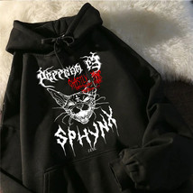Uku women s hoodie harajuku retro korean black gothic cat punk streetwear gothic animal thumb200