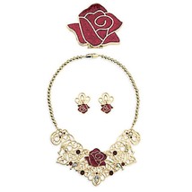 Disney Store Princess Belle Costume Accessory Set Necklace Earrings Compact 2016 - £27.49 GBP