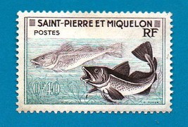 St. Pierre et Miquelon (mint postage stamp) 1957 Fishing Industry #381 - $1.99