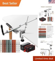 Versatile Knife Sharpener Kit - 360° Rotation &amp; 10  Whetstones Included - $54.00