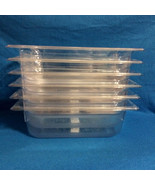 6 Vollrath 8034410 Clear 1/3 Size Super Pan 3  Plastic Pan 2 qts 4.0 inches - $1,122.24 MXN