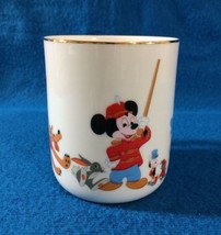 Walt Disney Cup Mug  Gold Rim Made in Japan Goofy Dumbo Donald Duck Pluto  - $19.78