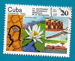 Used Cuban Postage stamp 1982 20th Anniversary of The Hydraulic Development Plan - $1.99