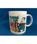 Fishing is for REEL MEN Coffee Mug Beer Cup Fisherman - Shoebox - £15.46 GBP