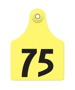 Allflex Global Maxi Numbered Tags 51-75 Yellow - $57.40